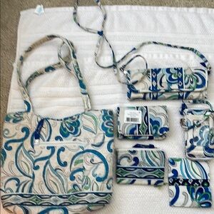 Blue’s Mediterranean White Women's Bag Set by Vera Bradley Vintage